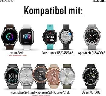 Amazon.com: Garmin Quick Release 20 Watch Band, Granite Blue